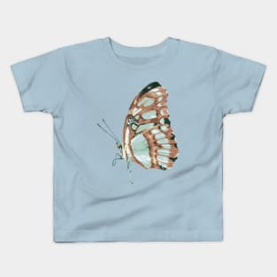 Teal-Theme Butterfly Kids T-Shirt